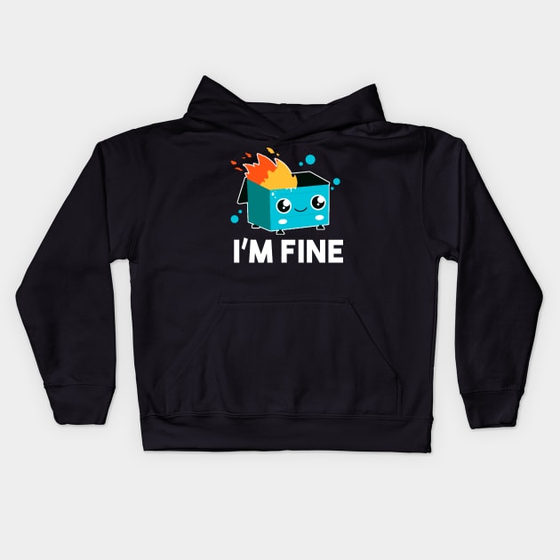 dumpster-fire Kids Hoodie by Space Monkeys NFT